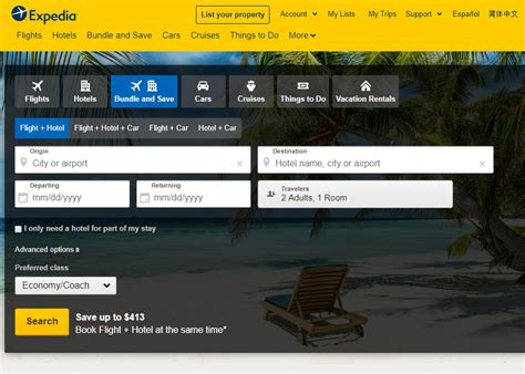 best travel sites for packages expedia.